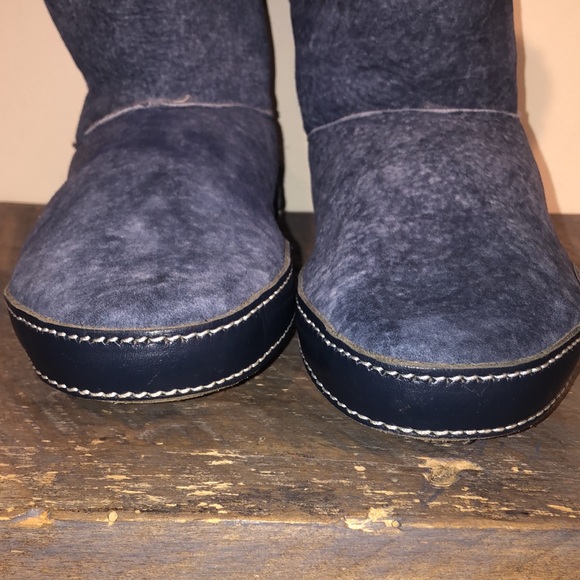 Ross & Snow Gemma Shearling  Stonewashed suede leather bootie slippers - Picture 2 of 16